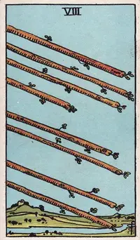 Eight of Wands tarot card