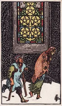 Five of Pentacles tarot card