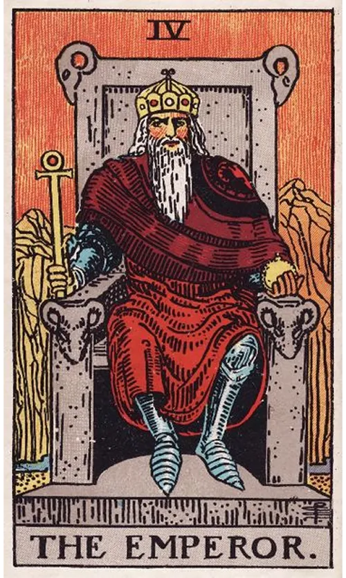 The Emperor tarot card from the Rider-Waite-Smith deck
