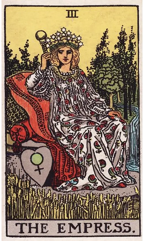 The Empress tarot card from the Rider-Waite-Smith deck