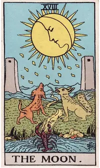 The Moon tarot card