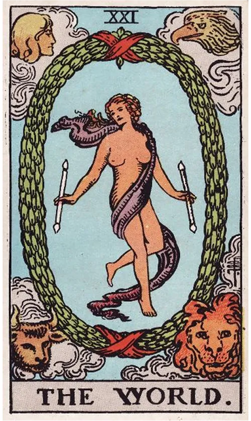 The World tarot card from the Rider-Waite-Smith deck