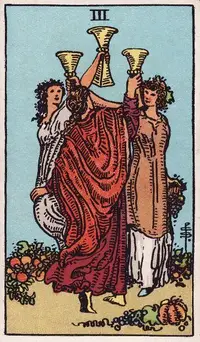 Three of Cups tarot card